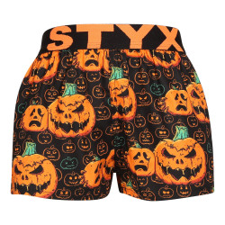 Bērnu bokserbokseršorti Styx art sporta gumijas gumijas Halloween ķirbis (BJ1755)