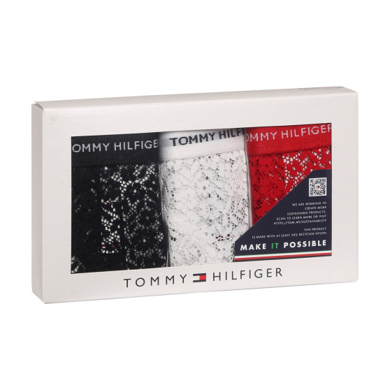 3PACK Sieviešu stringi Tommy Hilfiger daudzkrāsains (UW0UW04896 0X0)