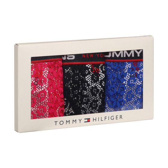 3PACK Sieviešu stringi Tommy Hilfiger daudzkrāsains (UW0UW04714 0SC)