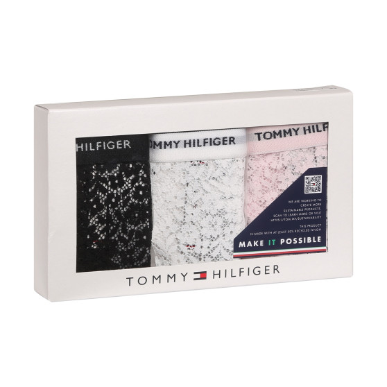 3PACK Sieviešu stringi Tommy Hilfiger daudzkrāsains (UW0UW04896 0SK)