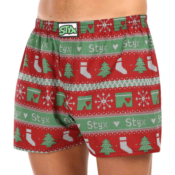 Vīriešu bokserbokseršorti Styx art classic rubber oversized christmas knit (E1658)