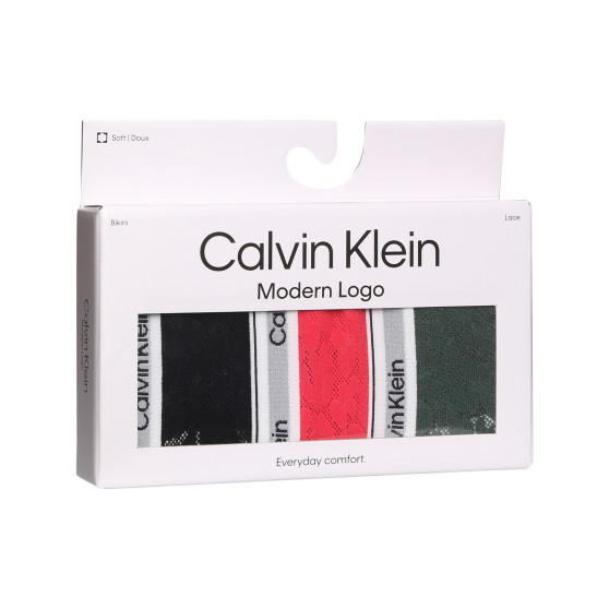 3PACK Sieviešu biksītes Calvin Klein oversized multicolour (QD5080E-GP6)