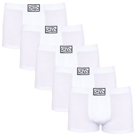 5PACK vīriešu bokseru bikses Styx classic elastīgas baltas (5Q1061)