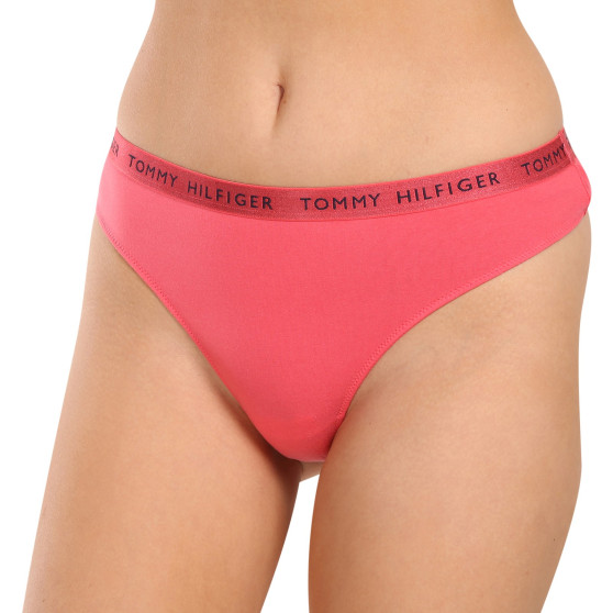 3PACK Sieviešu stringi Tommy Hilfiger daudzkrāsains (UW0UW04889 0V5)