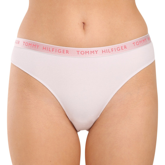 3PACK Sieviešu stringi Tommy Hilfiger daudzkrāsains (UW0UW04889 0V5)