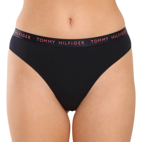 3PACK Sieviešu stringi Tommy Hilfiger daudzkrāsains (UW0UW04889 0V5)