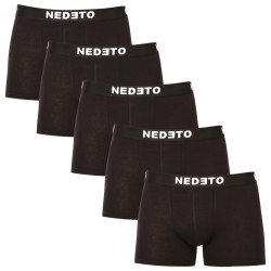 5PACK vīriešu bokseru šorti Nedeto melni (5NB001b)