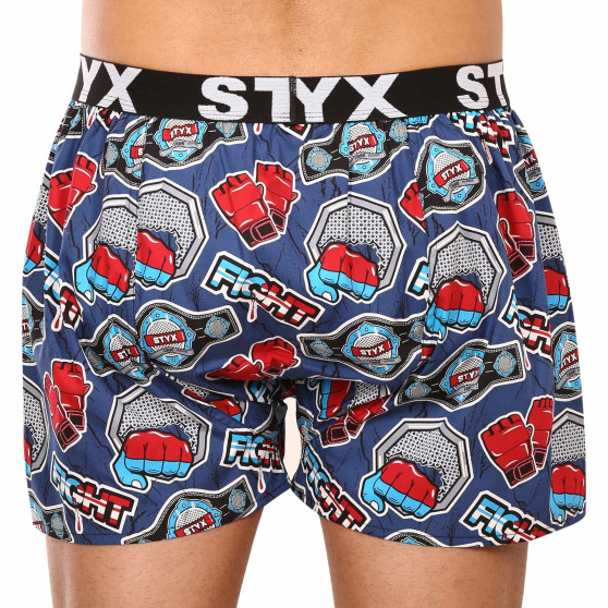 3PACK vīriešu bokserbokseršorti Styx art sports gumijas daudzkrāsaini (3B15690)