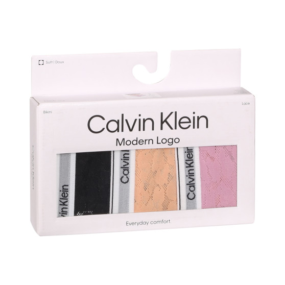 3PACK Sieviešu biksītes Calvin Klein oversized multicolour (QD5080E-GP9)