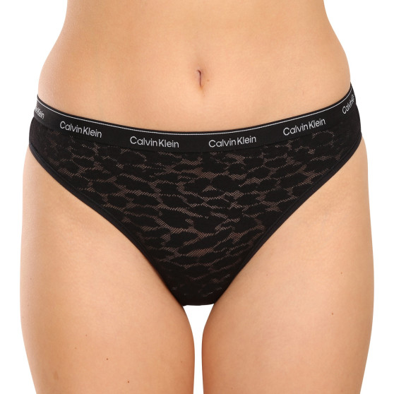 3PACK sieviešu brazīliešu biksītes Calvin Klein melnas (QD5225E-UB1)