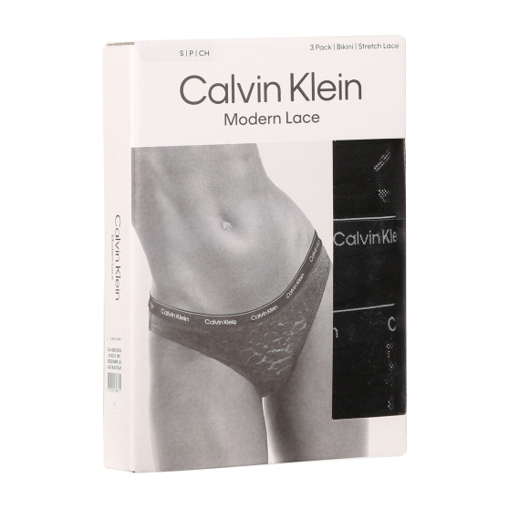 3PACK sieviešu biksītes Calvin Klein melnas (QD5069E-UB1)