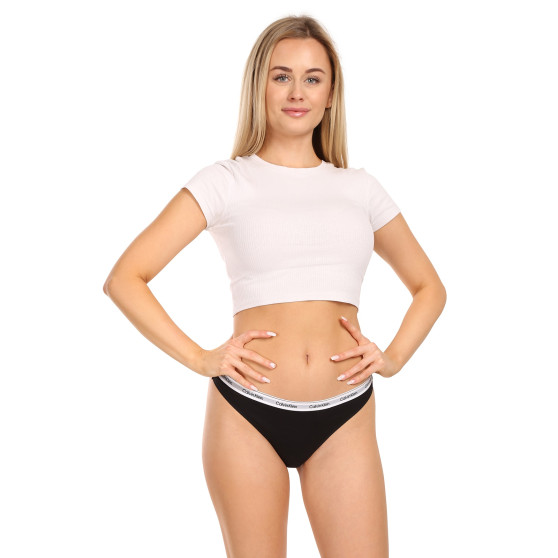 3PACK sieviešu stringi Calvin Klein melni (QD5209E-UB1)