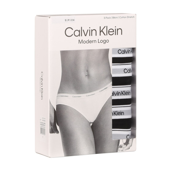 5PACK sieviešu biksītes Calvin Klein melnas (QD5208E-UB1)