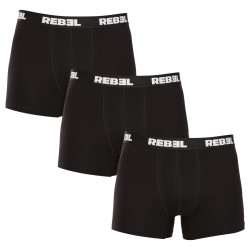 3PACK vīriešu bokseru šorti Nedeto Rebel black (3NBR001)