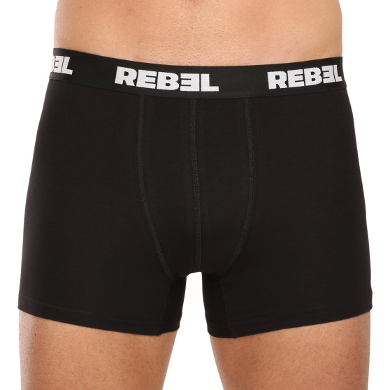 3PACK vīriešu bokseru šorti Nedeto Rebel black (3NBR001)