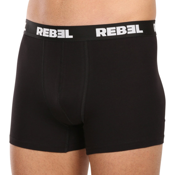 3PACK vīriešu bokseru šorti Nedeto Rebel black (3NBR001)