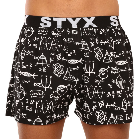 3PACK vīriešu bokserbokseršorti Styx art sports gumijas daudzkrāsaini (3B16123)