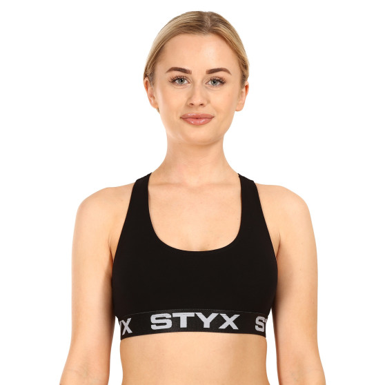 3PACK sieviešu krūšturis Styx sport black (3IP0960)