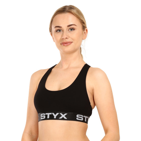 3PACK sieviešu krūšturis Styx sport black (3IP0960)