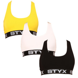 3PACK sieviešu krūšturis Styx sport multicolour (3IP09018)