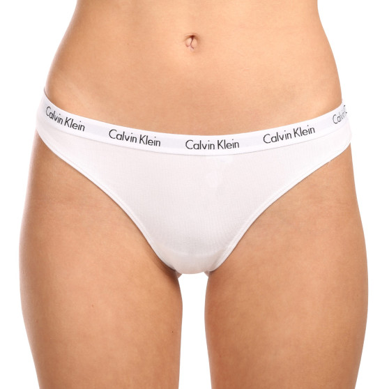 3PACK Sieviešu stringi Calvin Klein daudzkrāsains (QD3587E-WZB)