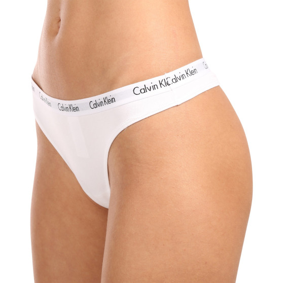 3PACK Sieviešu stringi Calvin Klein daudzkrāsains (QD3587E-WZB)