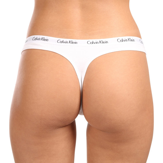 3PACK Sieviešu stringi Calvin Klein daudzkrāsains (QD3587E-WZB)