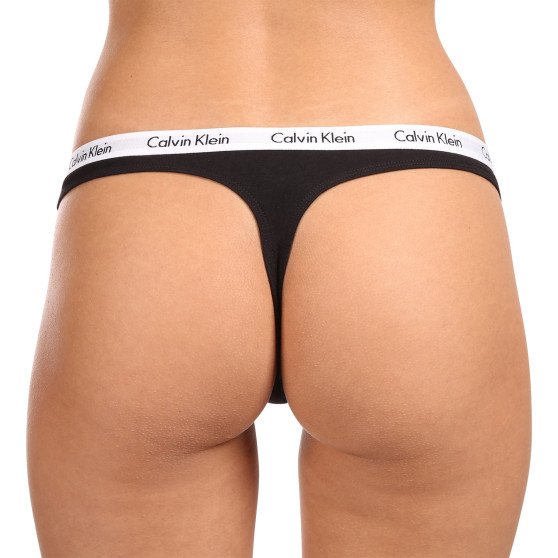 3PACK Sieviešu stringi Calvin Klein daudzkrāsains (QD3587E-WZB)