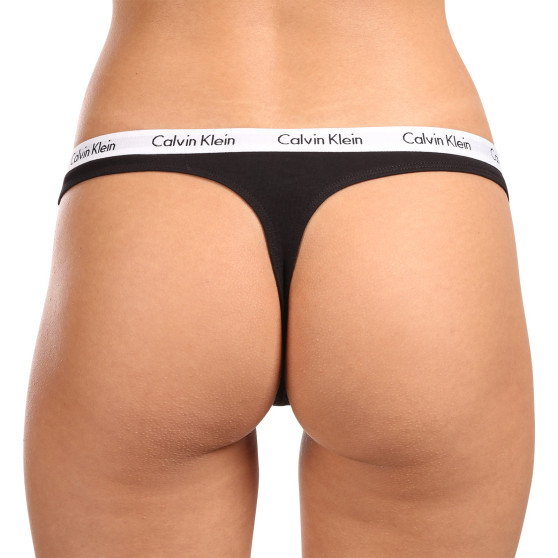 3PACK Sieviešu stringi Calvin Klein daudzkrāsains (QD3587E-WZB)