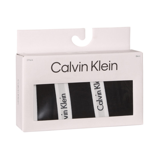 3PACK sieviešu biksītes Calvin Klein melnas (QD3588E-001)