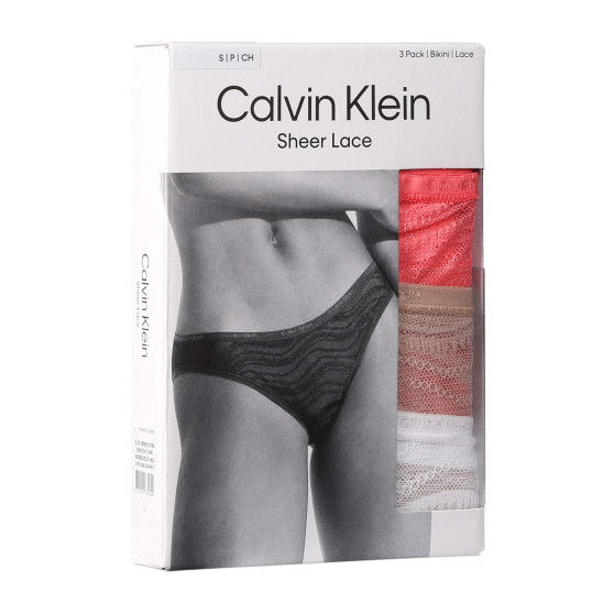 3PACK sieviešu biksītes Calvin Klein daudzkrāsains (QD5203E-NOX)