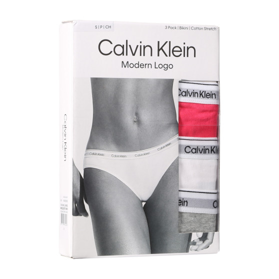 3PACK sieviešu biksītes Calvin Klein daudzkrāsains (QD5207E-NP4)