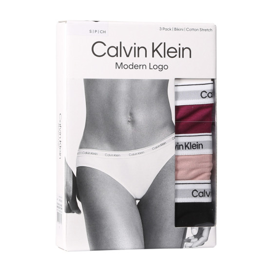 3PACK sieviešu biksītes Calvin Klein daudzkrāsains (QD5207E-NP6)