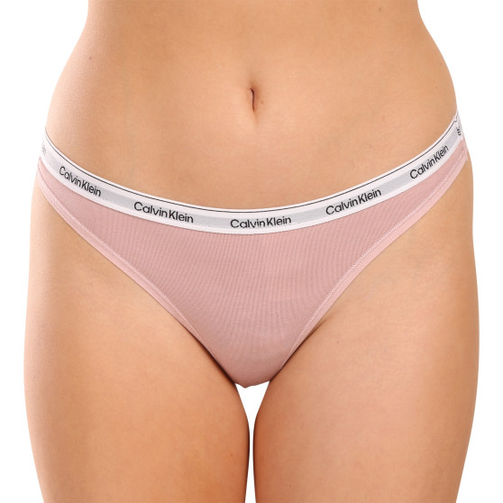 3PACK Sieviešu stringi Calvin Klein daudzkrāsains (QD5209E-NP6)