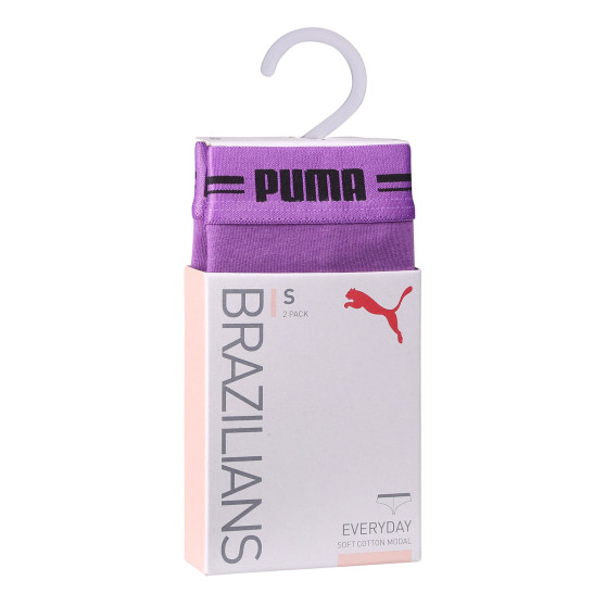 2PACK sieviešu brazīliešu biksītes Puma purpursarkana (603043001 020)