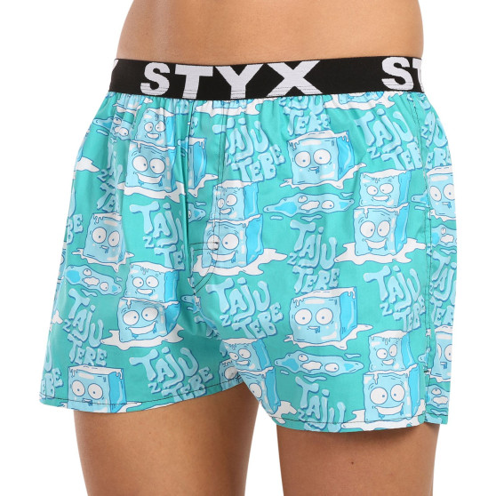 3PACK vīriešu šorti Styx art sports gumijas daudzkrāsaini (3B16347)