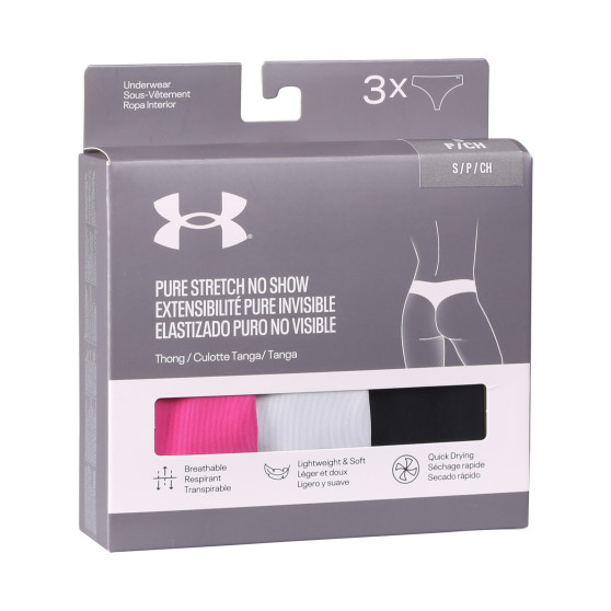 3PACK Sieviešu stringi Under Armour daudzkrāsains (1383893 686)