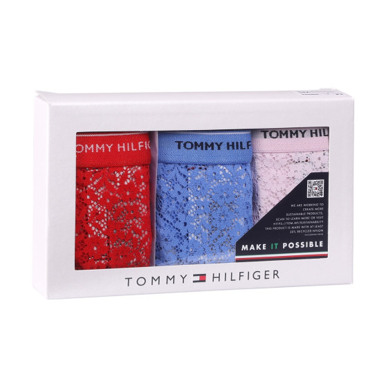 3PACK Sieviešu stringi Tommy Hilfiger daudzkrāsains (UW0UW04896 0WR)