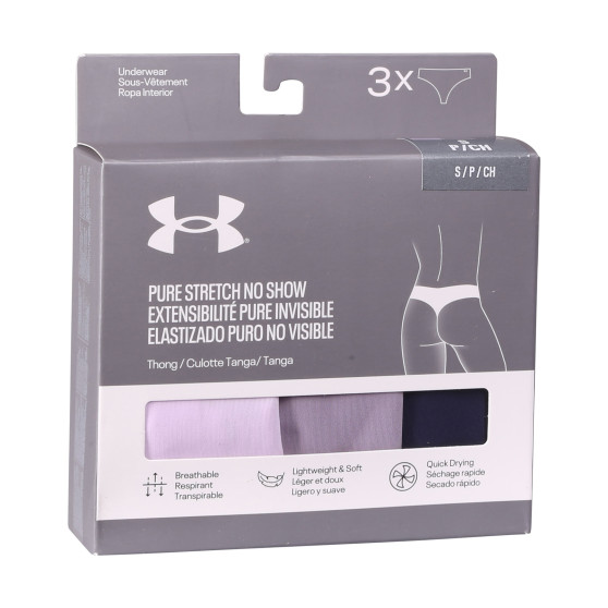 3PACK Sieviešu stringi Under Armour daudzkrāsains (1383893 543)