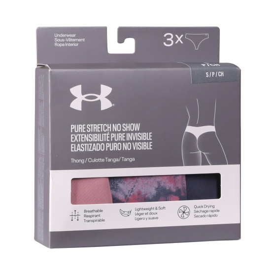 3PACK Sieviešu stringi Under Armour daudzkrāsains (1383894 014)