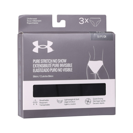 3PACK sieviešu biksītes Under Armour melnas (1383897 001)