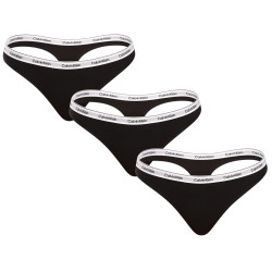 3PACK sieviešu stringi Calvin Klein melni (QD5209E-UB1)