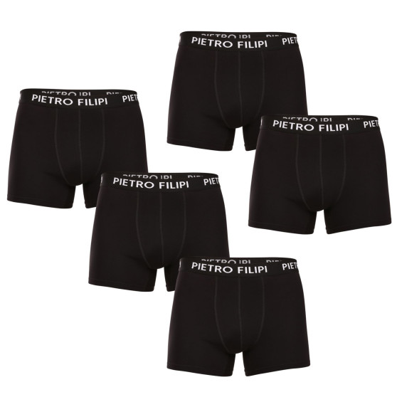 5PACK vīriešu bokseru šorti Pietro Filipi melni (5BCL002)