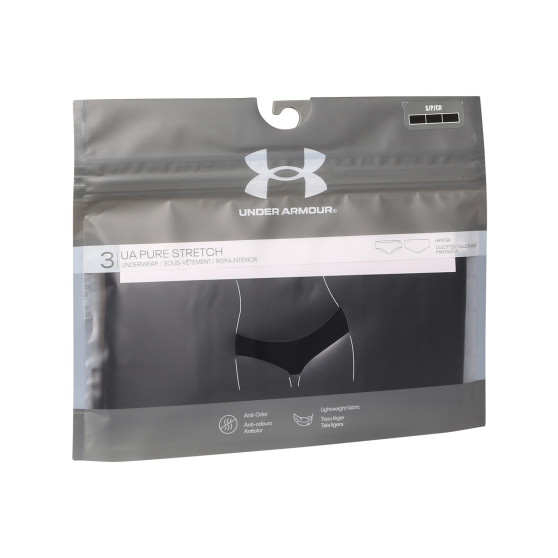 3PACK sieviešu biksītes Under Armour melnas (1325616 001)