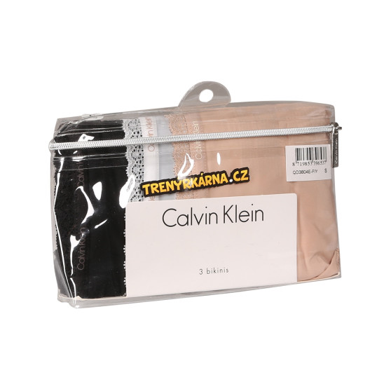 3PACK sieviešu biksītes Calvin Klein daudzkrāsains (QD3804E-FIY)