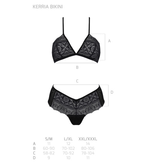 Sieviešu komplekts Passion black (Kerria bikini)