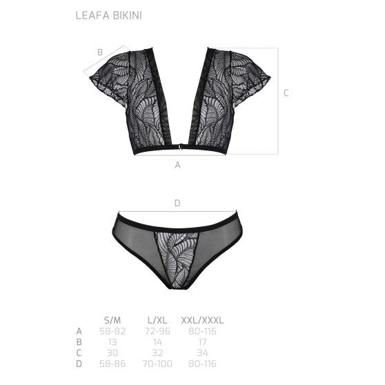 Sieviešu komplekts Passion black (Leafa bikini)