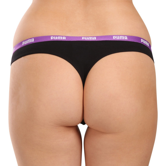 3PACK sieviešu stringi Puma melni (503008001 005)