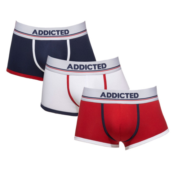 3PACK vīriešu bokseru šorti Addicted daudzkrāsaini (AD1009P-3COL)