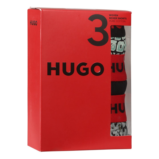 3PACK vīriešu bokserbokseršorti HUGO daudzkrāsaini (50518079 972)